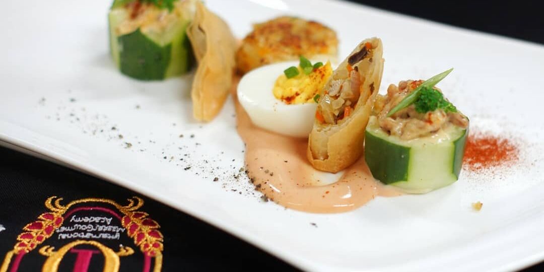 Appetizer Class at OTTIMMO OTTIMMO Appetizer Class - Making Crab Cake, Samosa, Devilled Egg, and Stuffed Cucumber