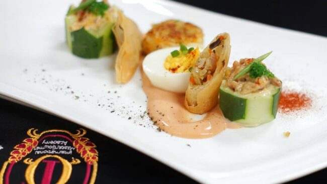 Appetizer Class at OTTIMMO OTTIMMO Appetizer Class - Making Crab Cake, Samosa, Devilled Egg, and Stuffed Cucumber