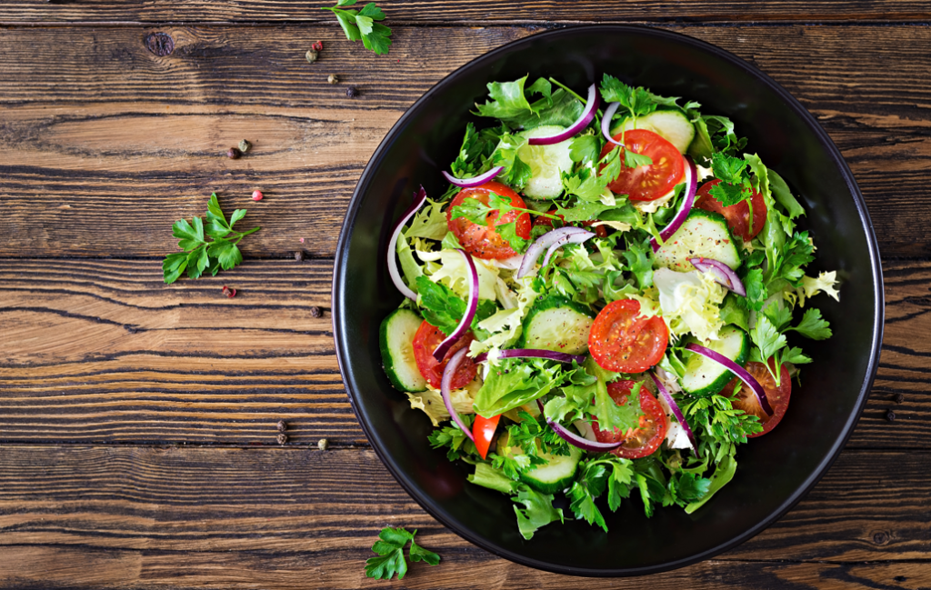 green healthy salad